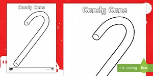 Candy Cane Coloring Page