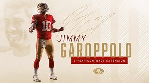 IT'S FINALLY OFFICIAL! The 49ers have signed Jimmy G to a five-year contract extension. Details: 49rs.co/o85dtc | San Francisco 49ers
