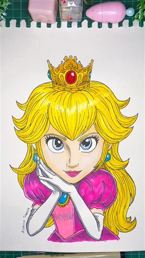 How to Draw Princess Peach's Face Step by Step #princesspeach #mario
