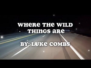 Where The Wild Things Are - Luke Combs (Lyric Video)