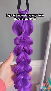 2.4K views · 35 reactions | Still achieving Rumi's Dragon Braid just a quicker and easier option  Tie-in Extension - Rumi Purple | Ocean Wave Braids | Facebook