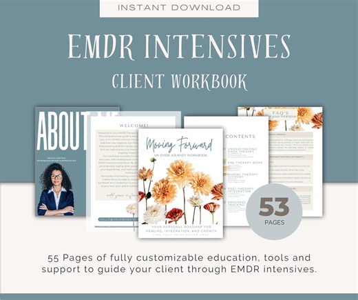 EMDR Intensive Client Workbook: Customizable Therapist Resource (PDF) FLORAL - Etsy