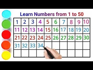 Learn Numbers 1 to 50 for Kids | Counting 1–50 | Easy Number Chart for Children