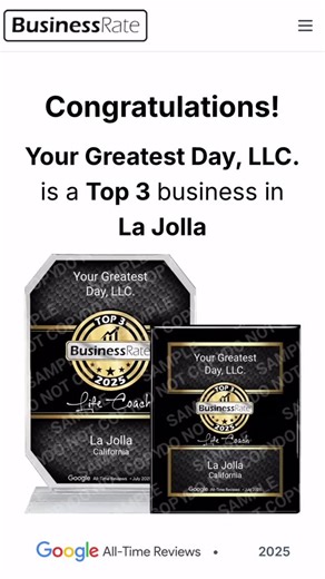 Oh my gosh—I’m so excited to share that I was ranked Top 3 Life Coach in La Jolla, CA! 🎉 This truly wouldn’t be possible without my amazing clients who took the time to leave such thoughtful Google reviews. Thank you for trusting me, partnering with me, and allowing me to be part of your journey, whether we’ve worked together in the past or are continuing to do so now. I absolutely love what I do and am so grateful for the opportunity to support you while you support you 🤍 If you haven’t had a