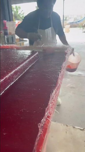 Hand-laying #NuWaveComposites #HandLayup #Fiberglass #CompositeTooling #BoatBuilding