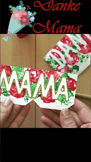 🌹 Danke Mama Pop up Karte zu Muttertag basteln 🌺 V fold pop up mothers day card DIY