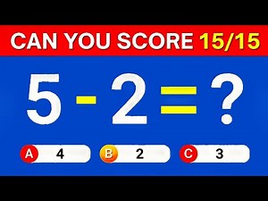 Maths Quiz 🧠 | Easy ➝ Medium ➝ Hard | Can You Score 15/15?