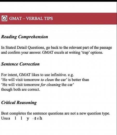 GMAT - Verbal Tips - For RC, SC and CR #shorts #gmatverbal #verbal #gmat #gmatprep