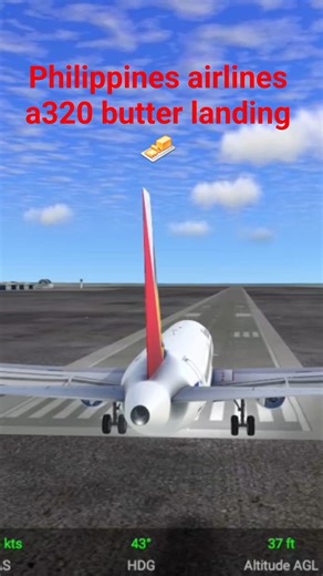 Philippines airlines a320 butter landing 🧈 in rfs real flight simulator #rortos #rfs #butterlanding