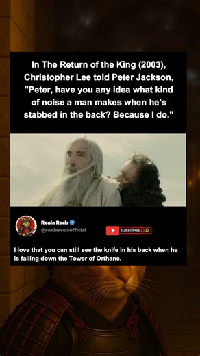 Christopher Lee tells Peter Jackson How It Feels to Be Stabbed: The Return of the King (2003)