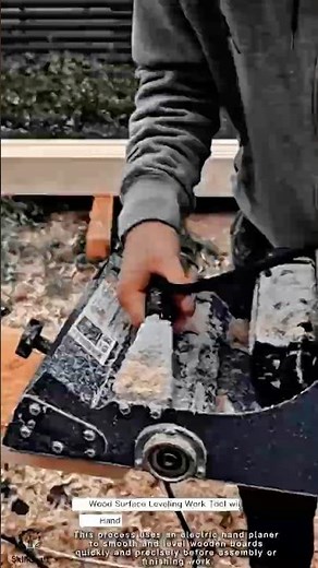 Wood Surface Leveling Work Tool with Electric Hand Planer #worktool