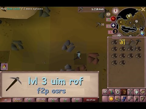 (F2P OSRS) Lvl-3 UIM Ring of Forging Smithing