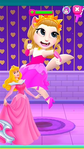 PRINCESS AURORA VS CINDERELLA 😱 #funny #fun #angela2 #viral #shorts #fyp #trending #disney #cute