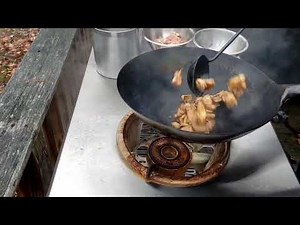 Chicken and vegetable stir fry on my outdoor wok burner.