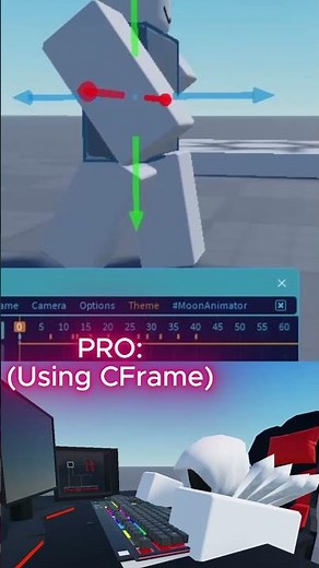 Noob vs Pro Walk Animation in Roblox #roblox #moonanimator #tutorial