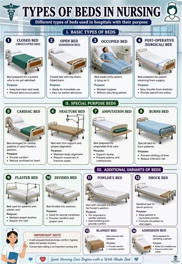 Types of Beds in Nursing #TypesOfBed #nurse #bed