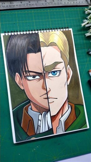 Drawing the Strongest Duo in Attack on Titan | Levi & Erwin | #attackontitan #anime #leviackerman