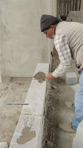 AAC Block kaise jode 👍 #ytshorts #aacblocks #construction #building #home #viral #trending