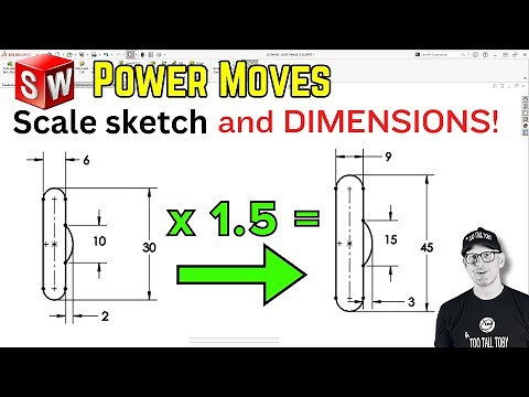 How to SCALE a sketch with DIMENSIONS in SOLIDWORKS - Inches to mm conversion