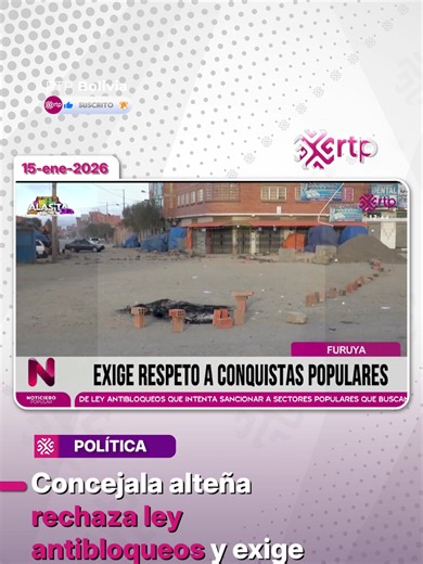 🟣Concejala de El Alto rechazó el proyecto de ley antibloqueos al considerar que busca sancionar a sectores populares que reclaman atención a sus demandas sociales, recordando que los bloqueos son el “último recurso” ante la falta de respuesta de las autoridades del Gobierno.🟣 #rtp #bolivia #bloqueos #elalto