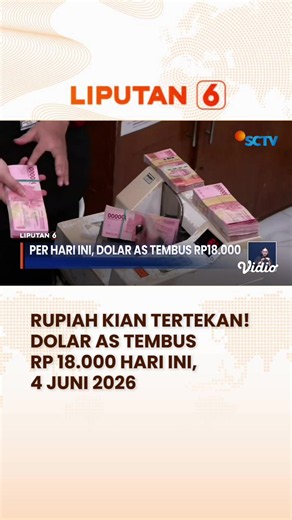 Rupiah kembali tertekan hingga menyentuh level Rp18.000 per dolar AS. Pelemahan ini memicu berbagai kekhawatiran terhadap daya beli dan kondisi perekonomian nasional. #newssctv #liputan6sctv #dolaras #rupiah