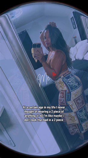 It took me a while to wear a 2 piece of any thing after a certain age but here I am @ 40 learning to embrace my body as is, yes we are our biggest critics and that’s ok, still have a lot of work to work on but confidence goes a long way - growth - acceptance - self love 💕