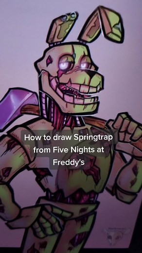 Drawing Springtrap from Five Nights at Freddy's: Step-by-Step Guide