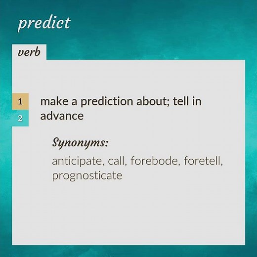 Predict | meaning of Predict