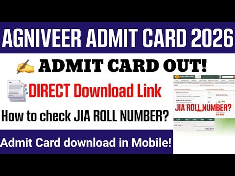 Agniveer admit card 2026 | Agniveer Admit card kaise download kare? JIA Roll Number Kaise check kare