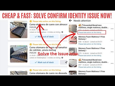 Please take action on the listing. Confirm Identity. Verify mobile phone number on FB marketplace.
