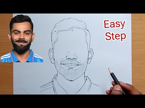 How to draw Virat Kohli drawing || virat kohli drawing easy step by step