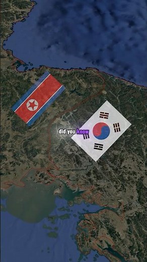 Why North Korea and South Korea’s Border Glows at Night 🌍⚡#geography #map