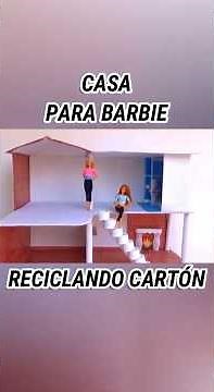 Haciendo CASA para BARBIE reciclando CAJAS de cartón! 🏠💕 #manualidadesparamuñecas