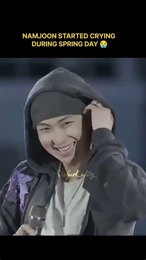 NAMJOON STARTED CRYING DURING SPRING DAY 😭#bts #emotional #army #concert #youtubeshorts