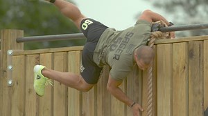 Rogue athlete Cole Sager on the Obstacle Course at the 2017 CrossFit Games https://www.roguefitness.com/athletes/cole-sager | Rogue Fitness