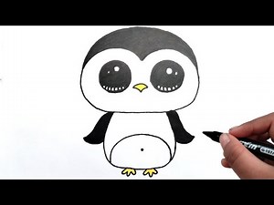 How to draw a penguin easy for beginners | How To Draw A Cartoon Penguin ||