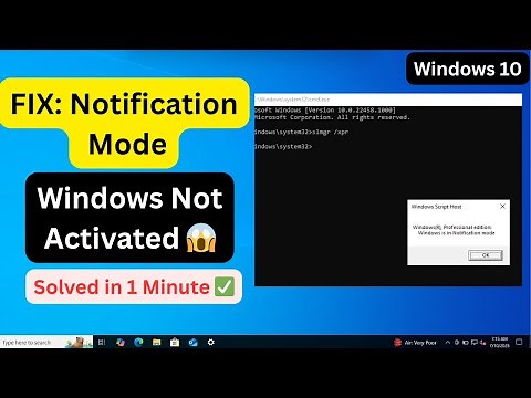 👉 How to Fix Windows Activation Error (Notification Mode)100% Working 2025)!🔧