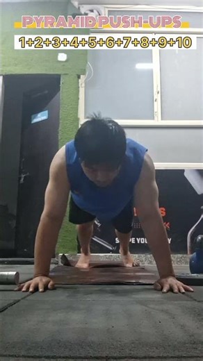 Pyramid Push-Ups Challenge 🔥 1 to 10… Can You Finish?”