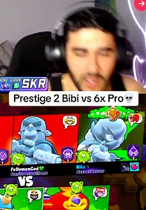 Bibi prestige 2 vs 6x pro💀#fyp #brawlstarstiktok #brawlstars | Brawl Stars