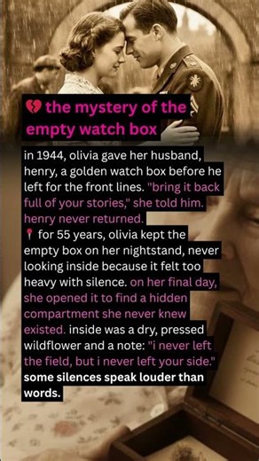 💔 the mystery of the empty watch box