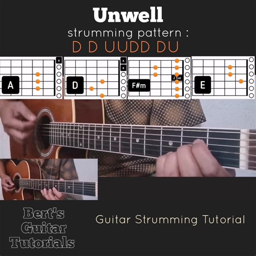 unwell #guitartutorial #bertsguitartutorials | Bert's Guitar Tutorials