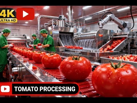 Inside a Modern Tomato Processing Factory
