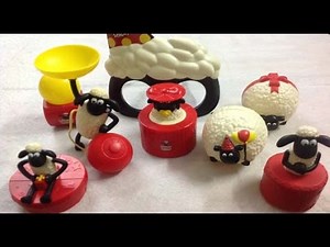 SHAUN THE SHEEP THE MOVIE 2015 McDONALD'S HAPPY MEAL TOYS COMPLETE SET REVIEW
