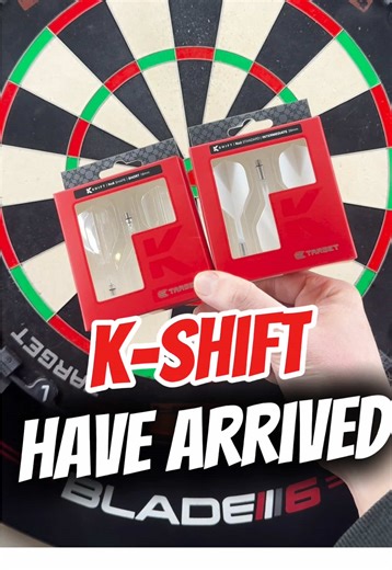 K-Shift are here! @Target Darts latest drop features their long awaited spinning K Flex I’ve got myself two sets - intermediate no.2 and short no.6 to test them out. Review to follow this weekend…. Will they live up to the hype?? 🤔👀 #kshift #darts #dartscommunity #targetdarts #dartslife