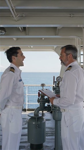 ⛽ "Chief, the bunker barge is ready to begin fuel transfer."