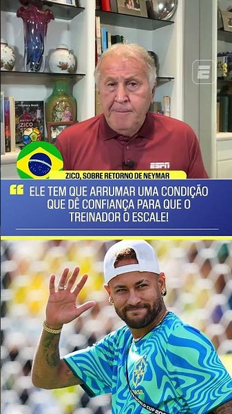 ZICO SHARES HIS THOUGHTS ON NEYMAR'S RETURN TO THE BRAZILIAN NATIONAL TEAM #shorts