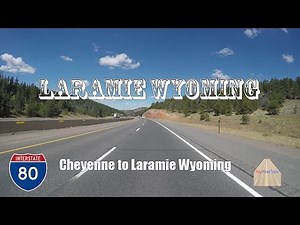 Driving scenic I-80 from Cheyenne to Laramie Wyoming