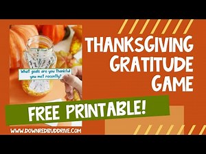 DIY Thanksgiving Gratitude Game