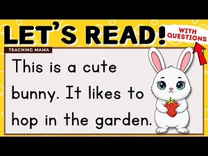 LET'S READ! | READING COMPREHENSION | PRACTICE READING SIMPLE ENGLISH FOR KIDS | TEACHING MAMA