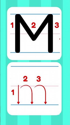 How to Write M and m ✍️ #preschoollearning #learnabc #kidslearning